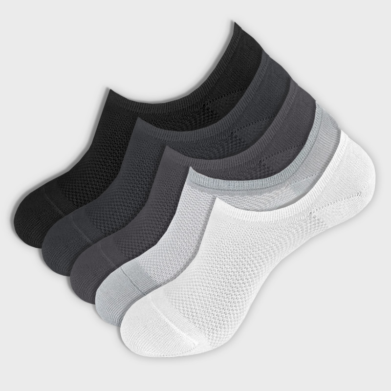 5 Pack - Bamboo No-Show Socks - Bamboo Collection